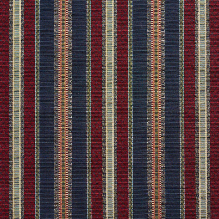 Charlotte Navy Stripe Fabric Sample 1987