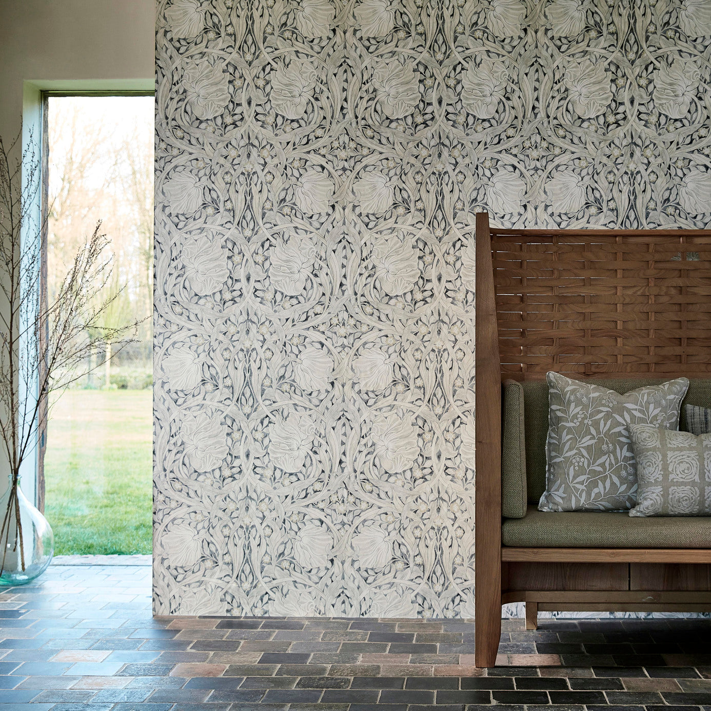 おっさー様確認用 Morris & Co Pure Pimpernel Lightish Grey DMPN216538 Wallpaper | 40