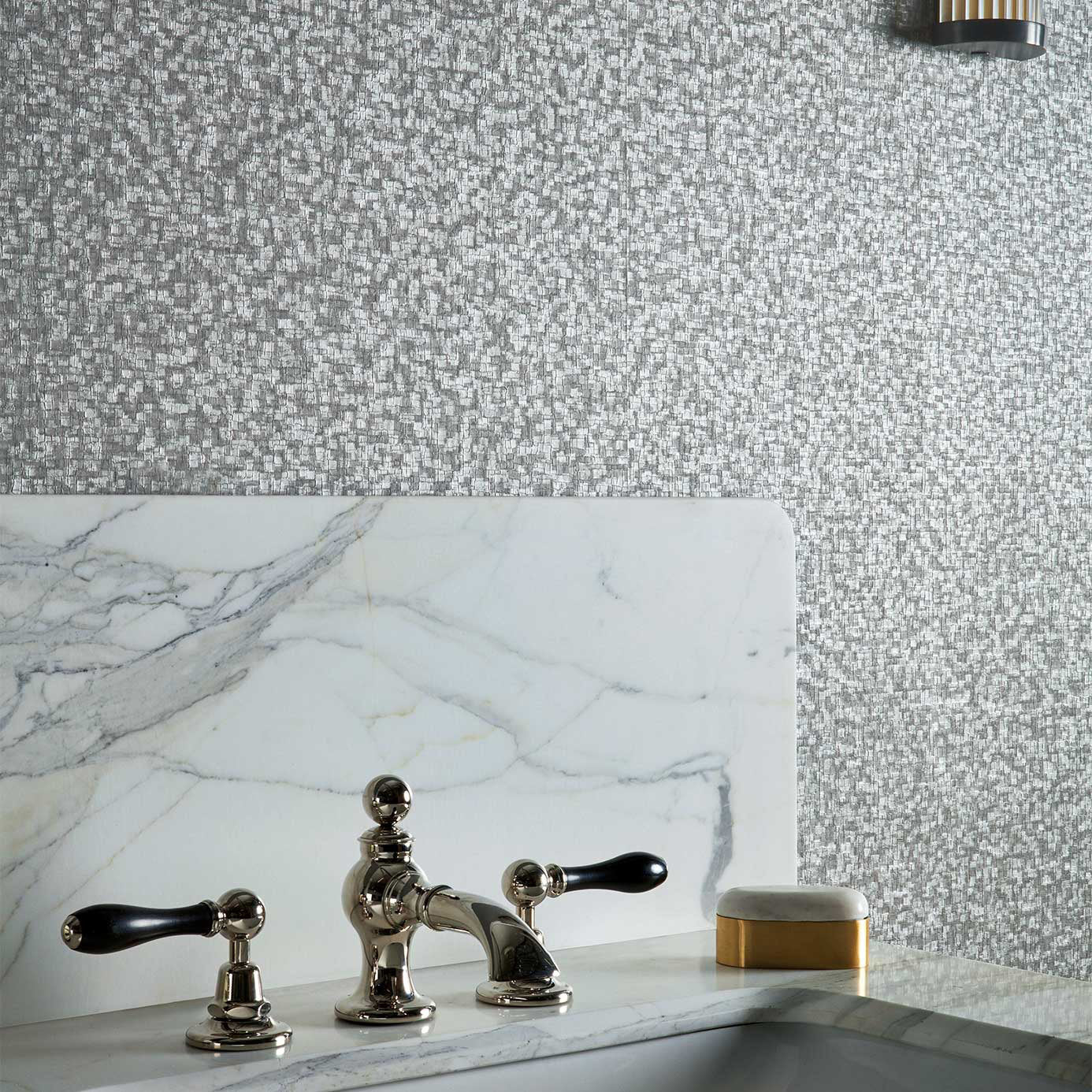 Zoffany Mosaic Taylors Grey 312925 Wallpaper ZRHW312925