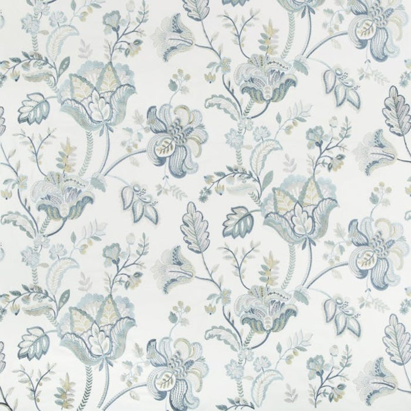 Lee Jofa Bradford Emb Juniper/Lagoon Fabric 2017174.135.0