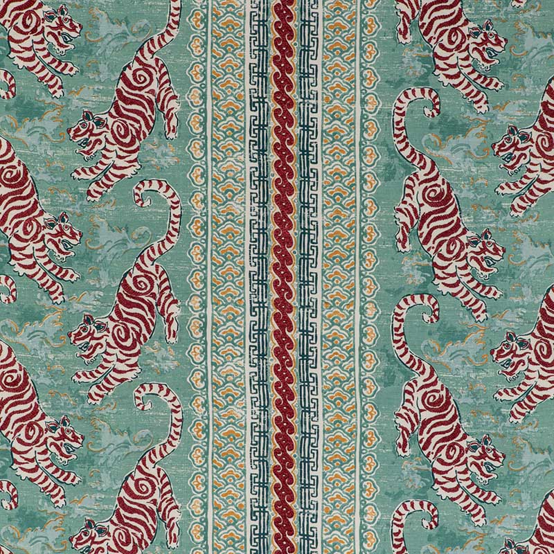 Lee Jofa Bongol Print Aqua 2020197.1394.0 Fabric | 40% Off (Samples)
