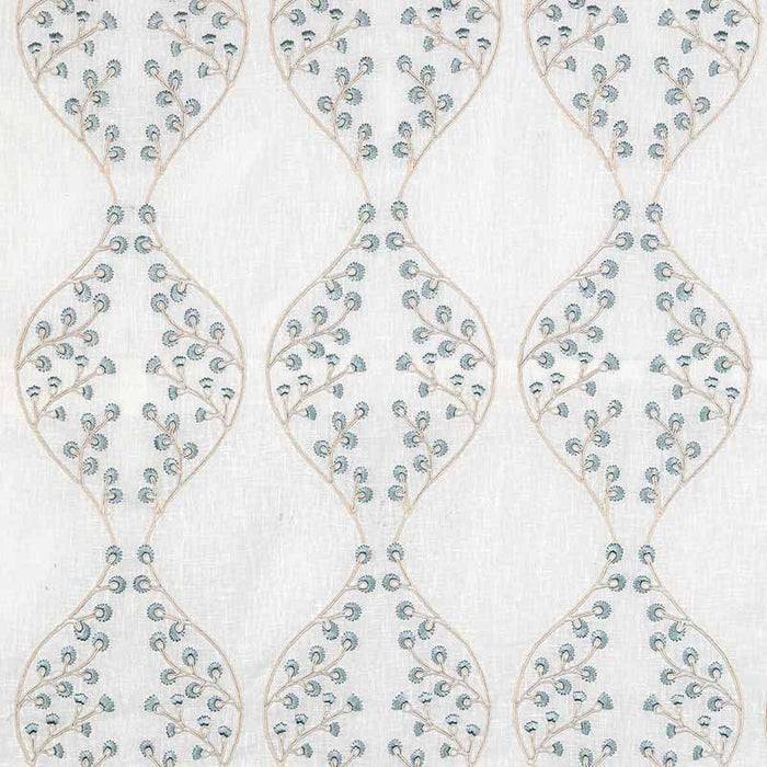 Lee Jofa Lillie Sheer Ivory/Blue Fabric 2021130.516.0