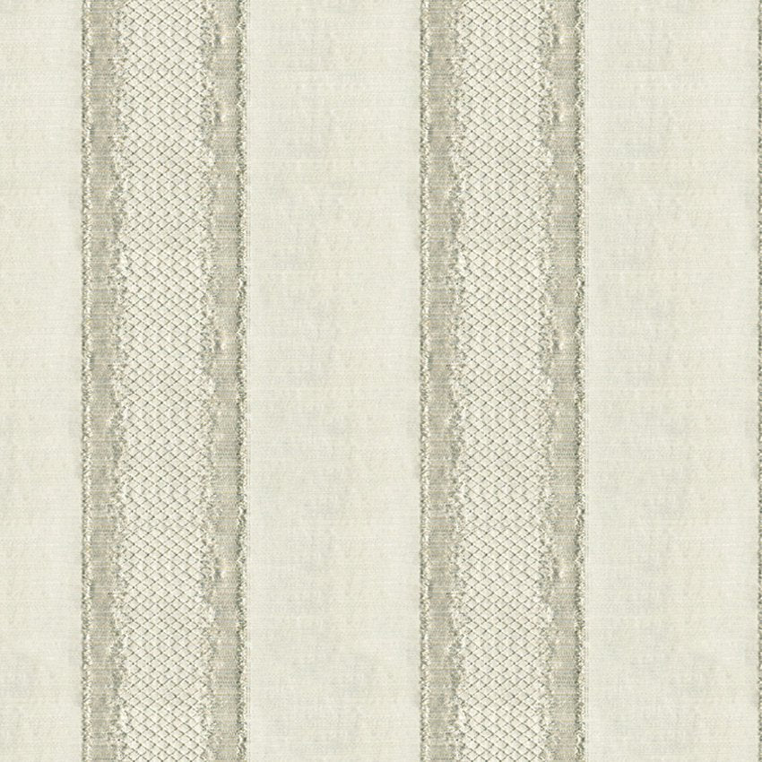 Kravet Couture Gilded Stripe Platinum Fabric 33279.11.0