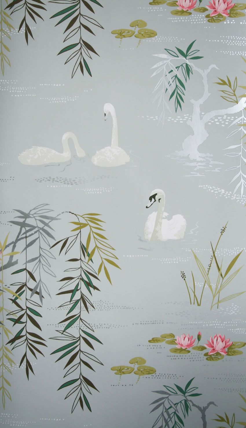 Nina Campbell Swan Lake 1 Wallpaper NCW4020-01