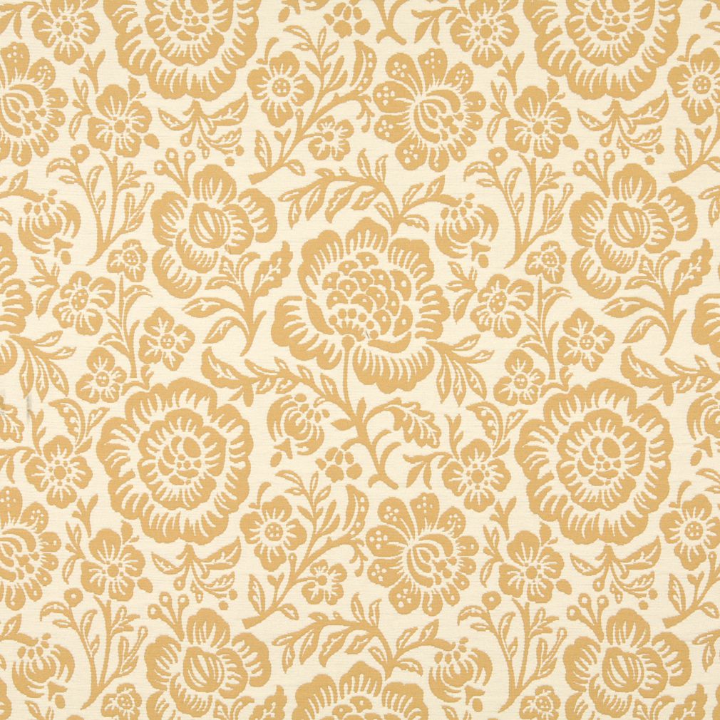 Charlotte Saffron Floral Fabric Sample 6406