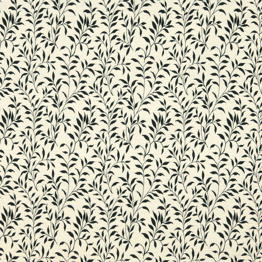 Charlotte Onyx Leaf Fabric Sample 6409