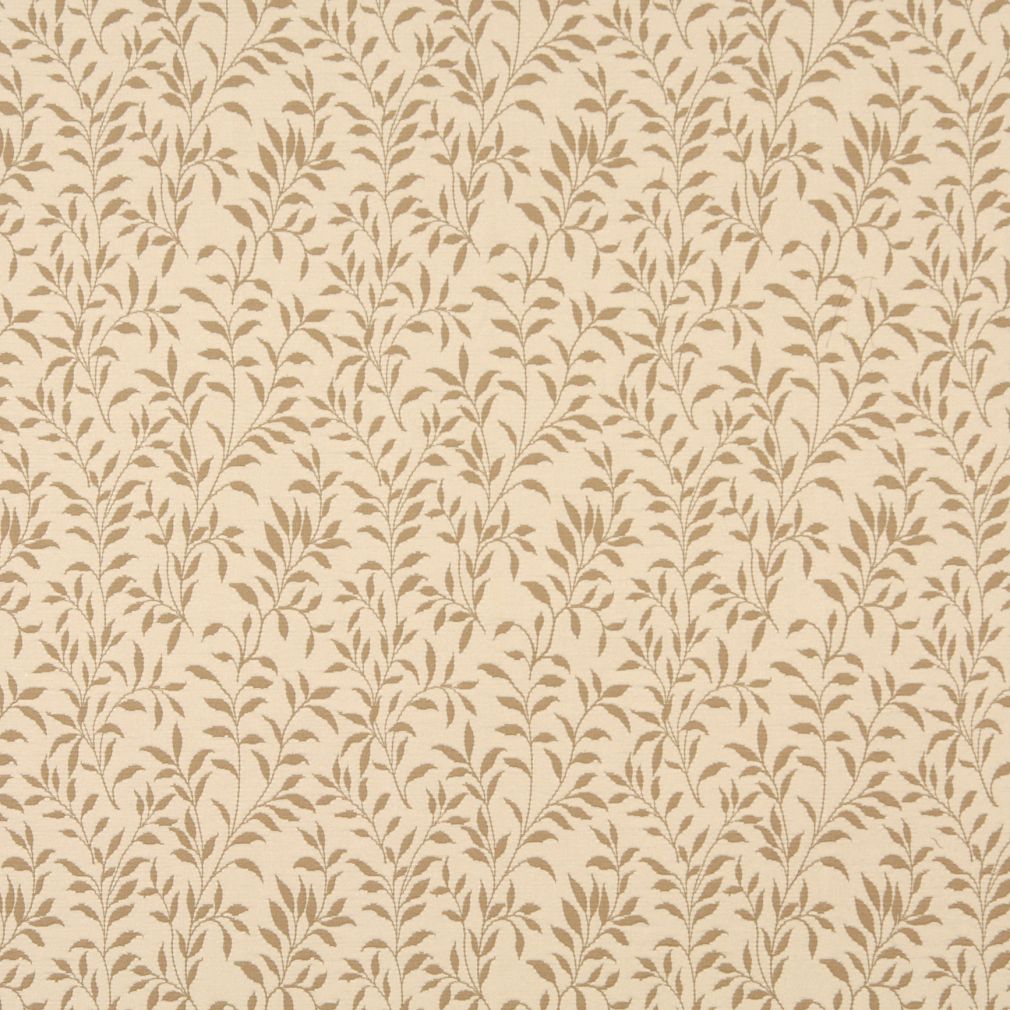 Charlotte Cream Leaf Fabric Sample 6411