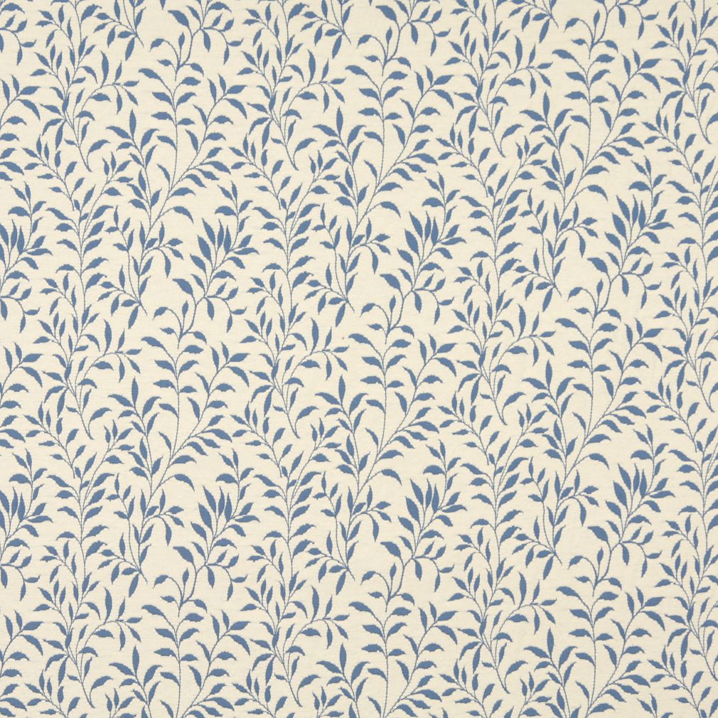 Charlotte Wedgewood Leaf Fabric 6414