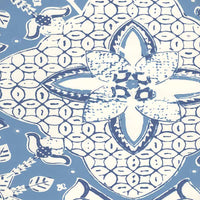 China Seas New Batik Pacific Blue New Navy Wallpaper 6430-05WP