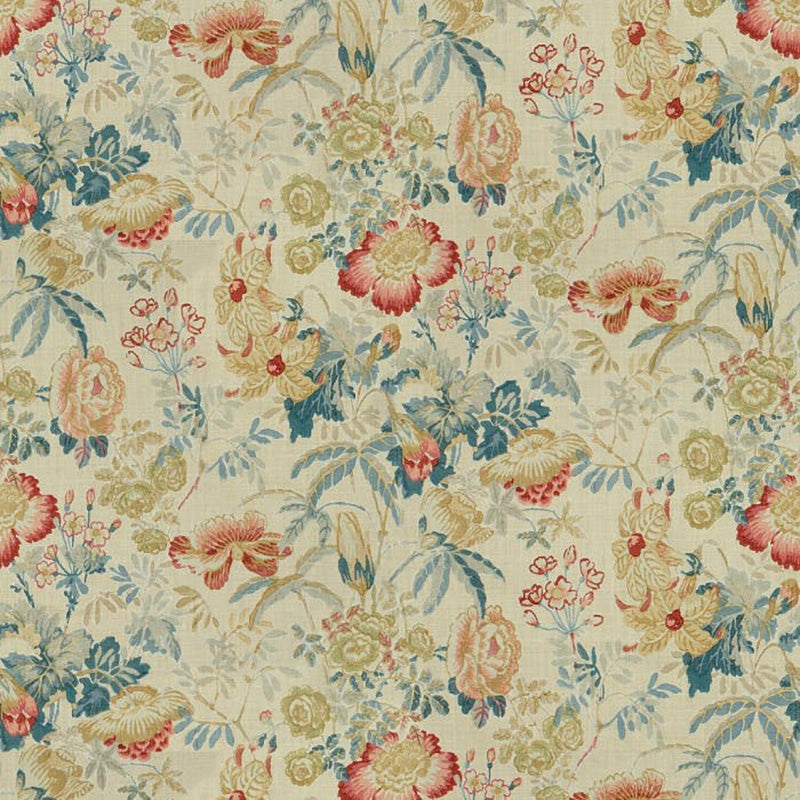 Brunschwig & Fils Edenwood Hdb Red/Blue Fabric 8013143.195.0