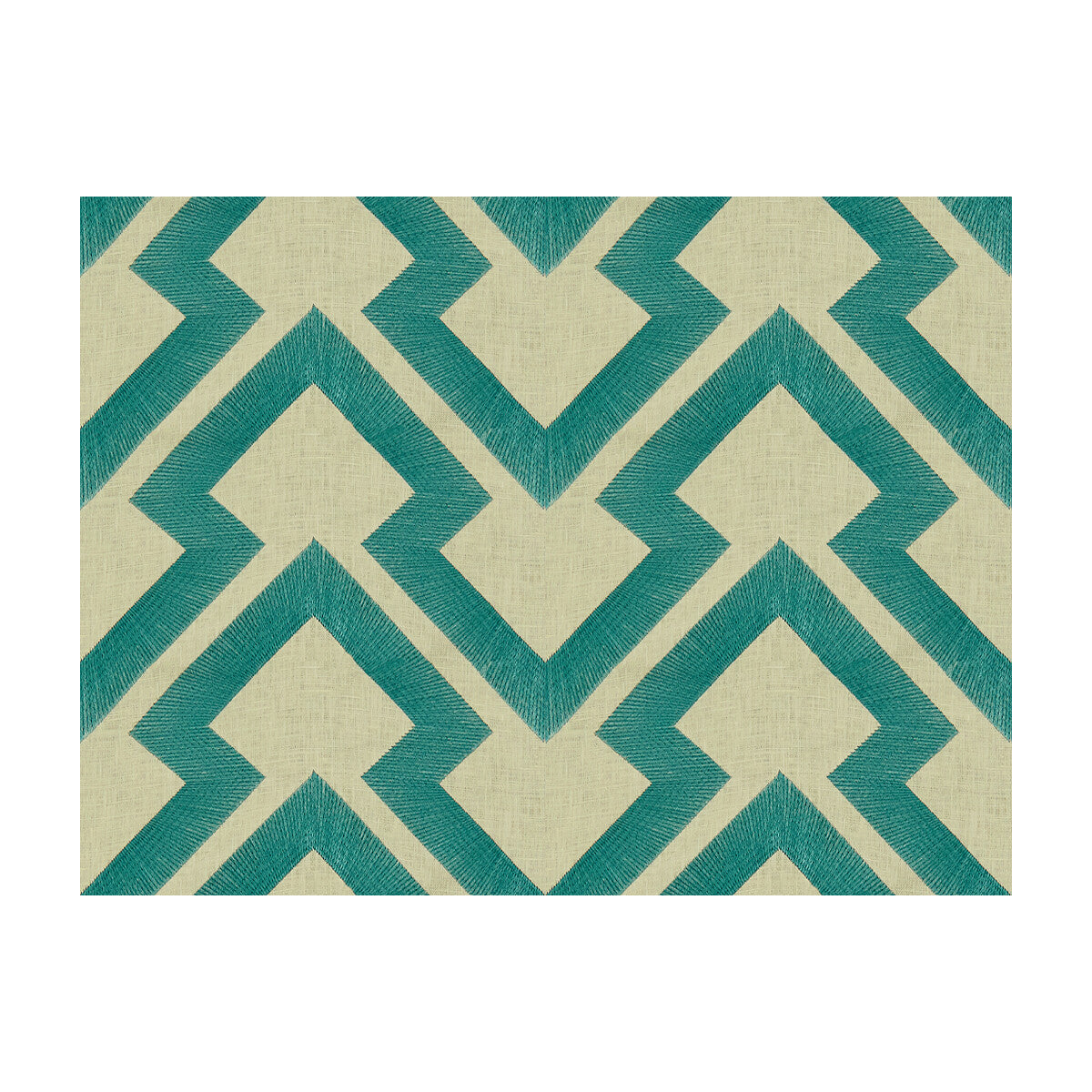 Brunschwig & Fils Lightning Bolt Turquoise Fabric 8014122.13.0