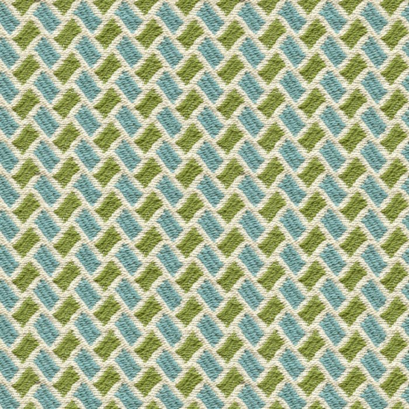 Brunschwig & Fils New Briquetage Aqua/Lime Fabric 8015112.513.0