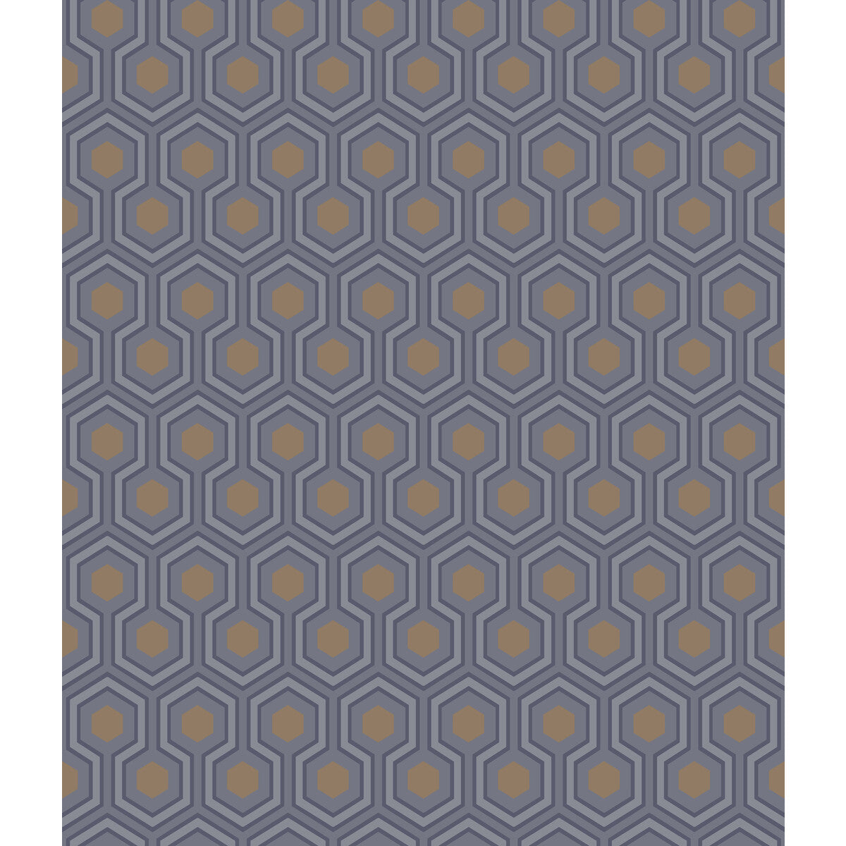Cole & Son Hicks Hexagon Dk Gry/Bronz Wallpaper 95/3015.CS.0
