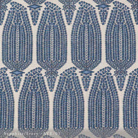 Lisa Fine Ayesha Paisley Sapphire/Ivory Fabric AYE-01