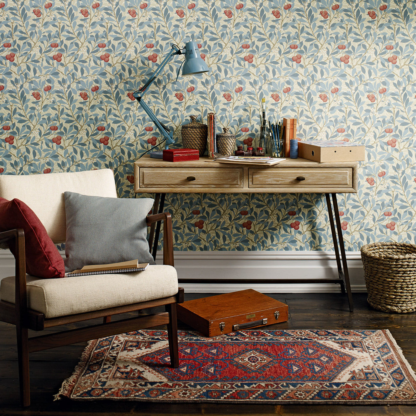 Morris & Co Arbutus Artichoke/Loden A7103 Wallpaper DJA1A7103
