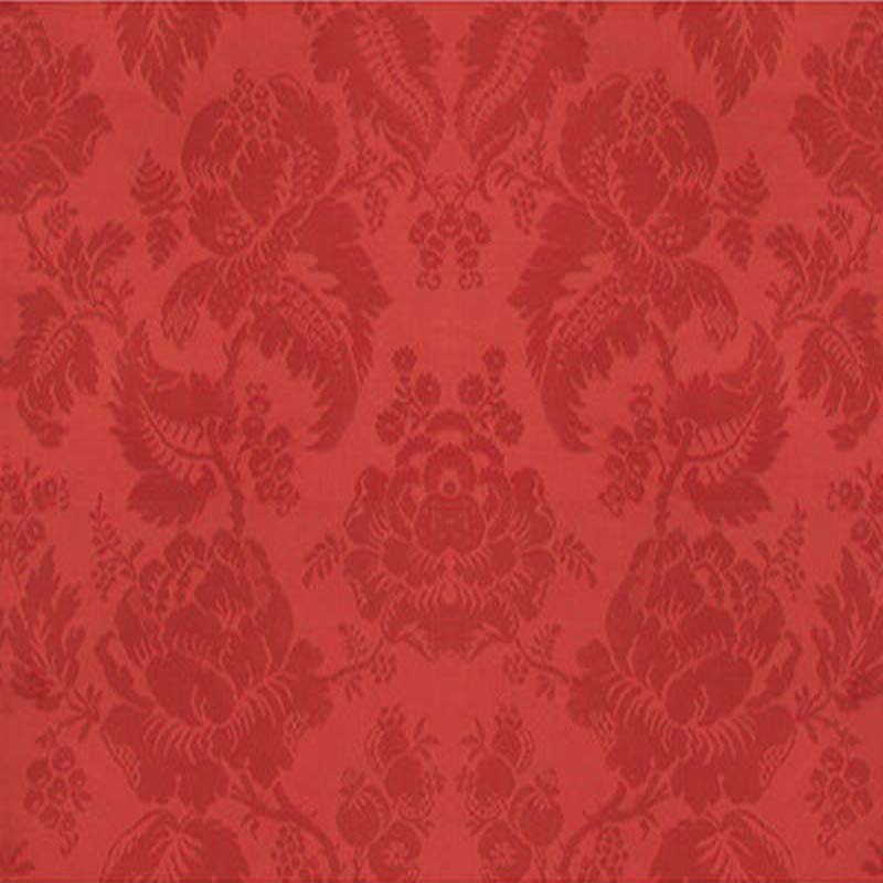 Brunschwig & Fils Moulins Damask Vieux Rouge Fabric BR-81035.C.0