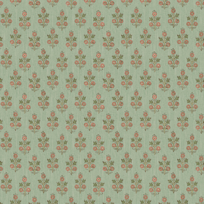 GP & J Baker Poppy Sprig Aqua/Blush Wallpaper BW45117.6.0