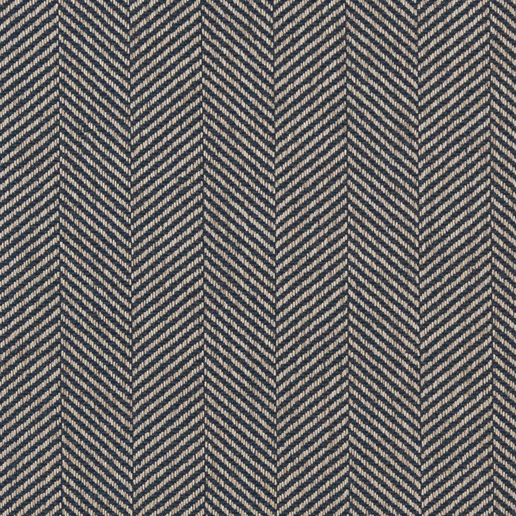 Charlotte Indigo Chevron Fabric D1237