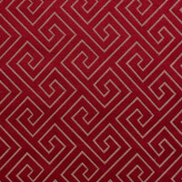 Charlotte Merlot Greek Key Fabric D172