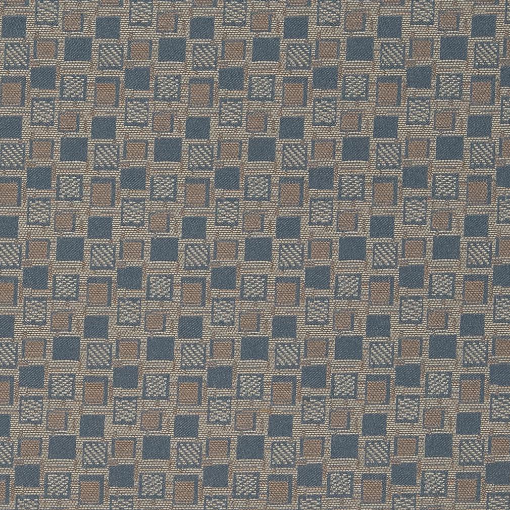Charlotte Squares/sapphire Fabric Sample D927