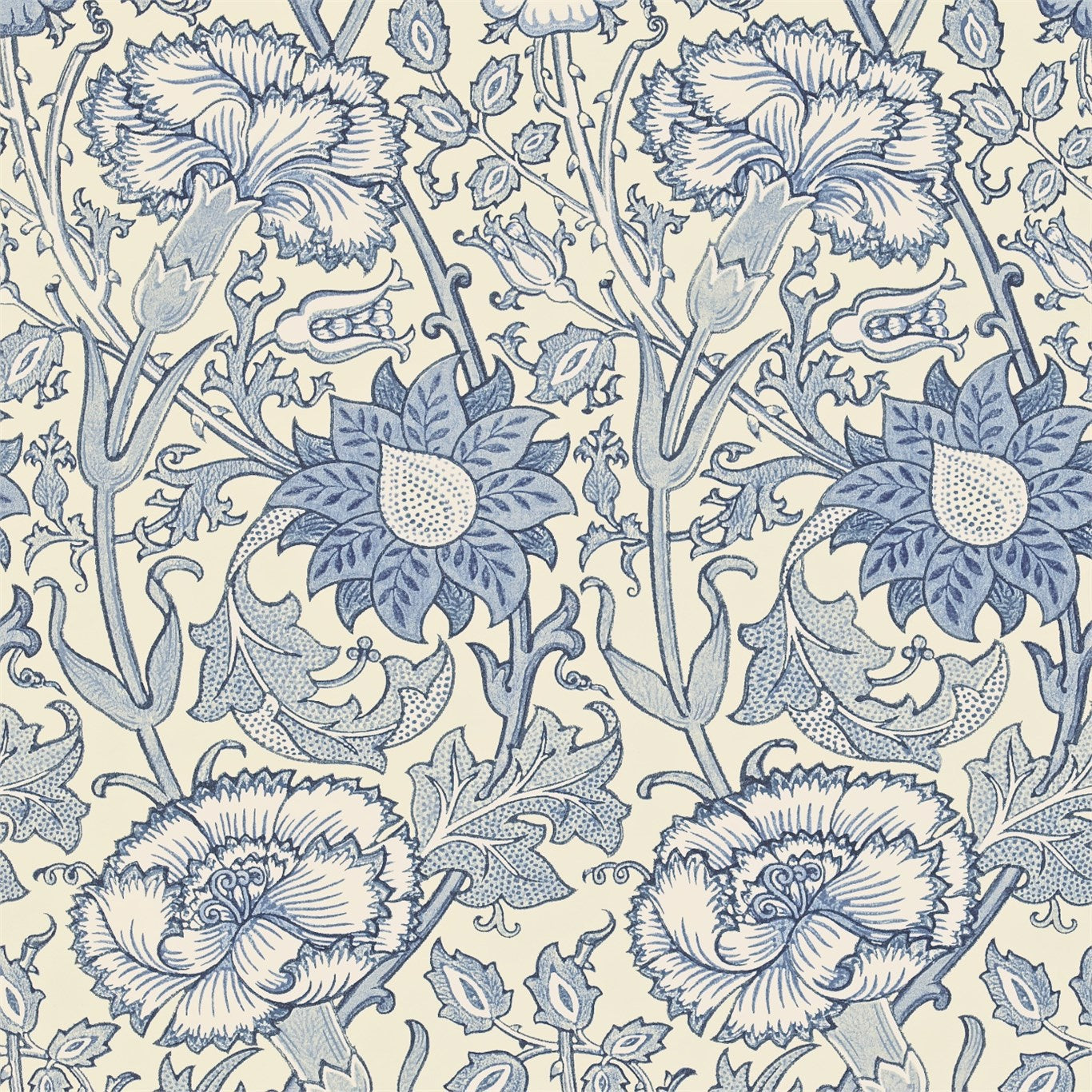Morris & Co Pink & Rose Indigo 212567 Wallpaper DARW212567
