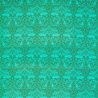 Morris & Co Brer Rabbit Olive/Turquoise 226848 Fabric DBPF226848