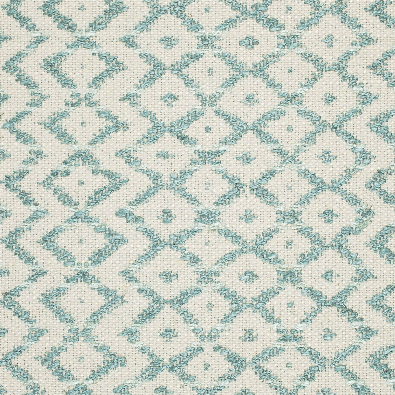 Sanderson Cheslyn Teal/ Cream 232031 Fabric DCLO232031