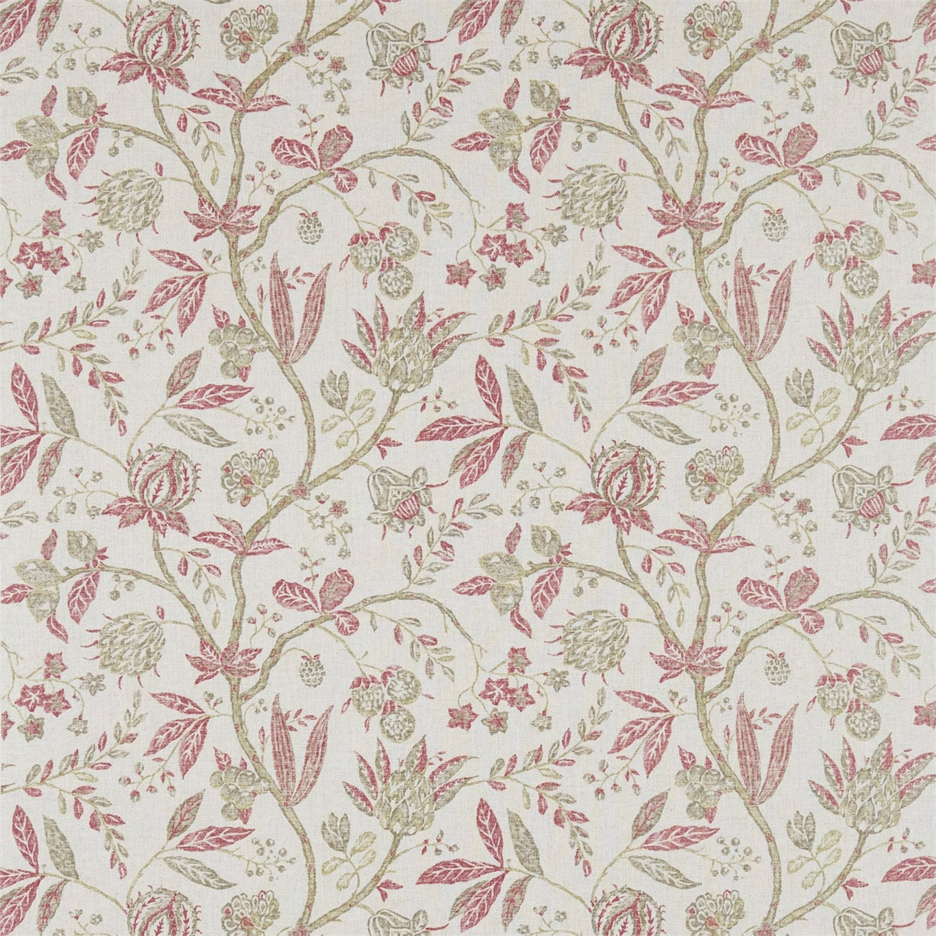 Sanderson Solaine Russet/Cream 223975 Fabric DFAB223975
