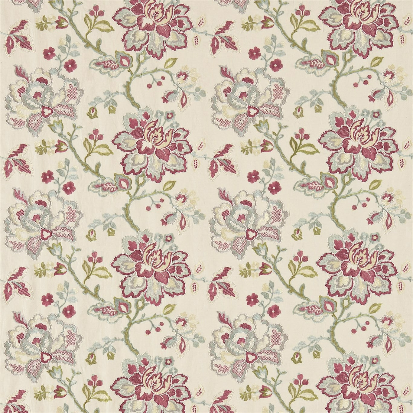 Sanderson Angelique Rose/Aqua 233997 Fabric DFAB233997