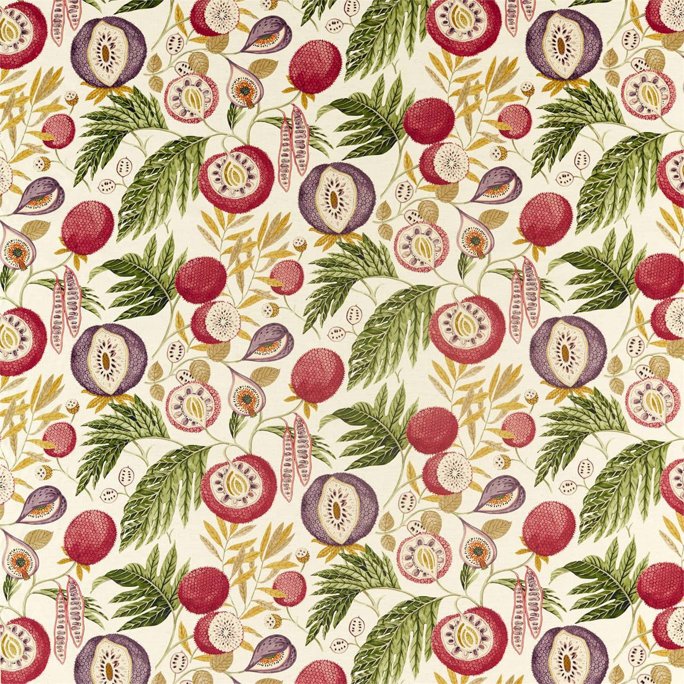 Sanderson Jackfruit Fig/Olive 226562 Fabric DGLA226562