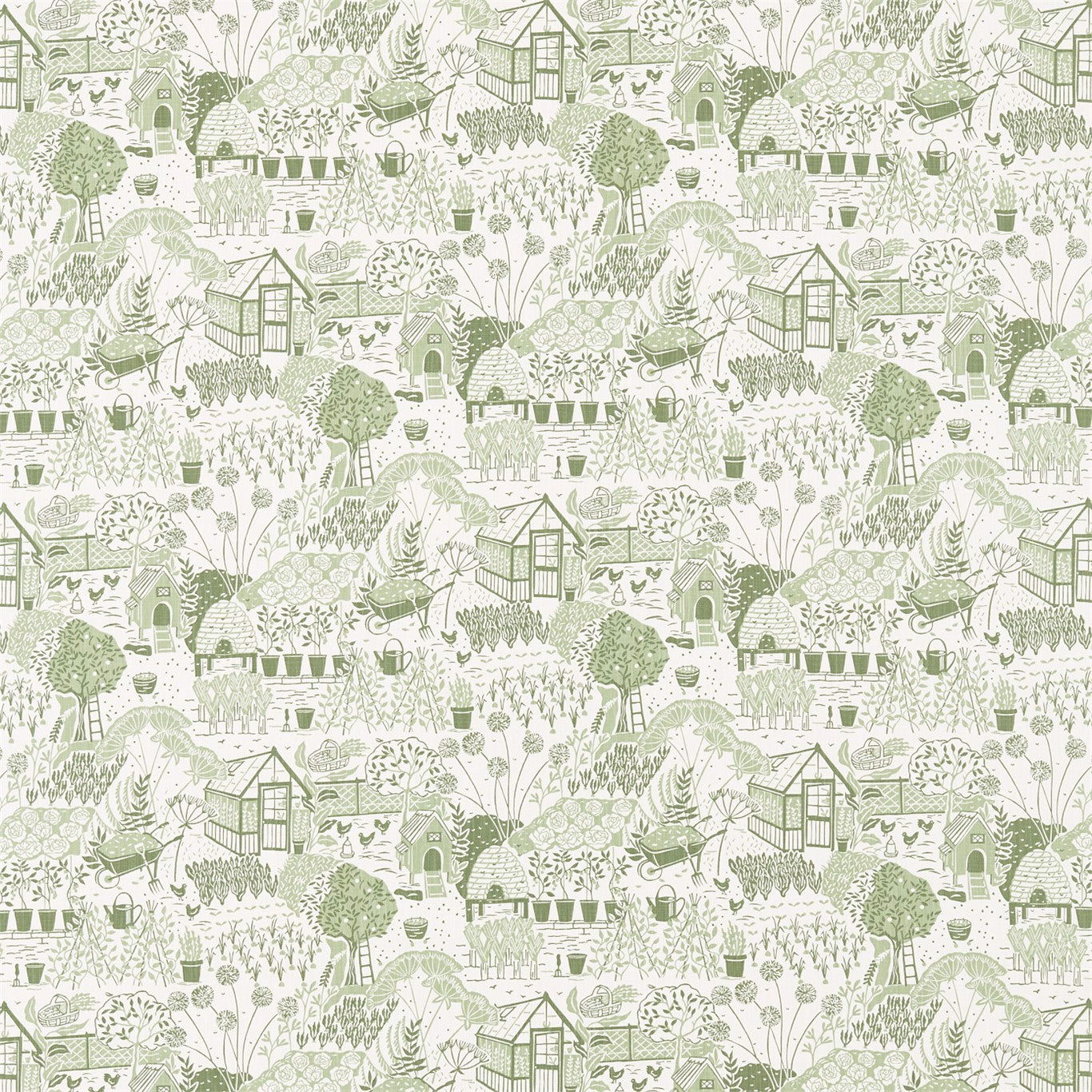 Sanderson The Allotment Fennel 226360 Fabric DHPO226360