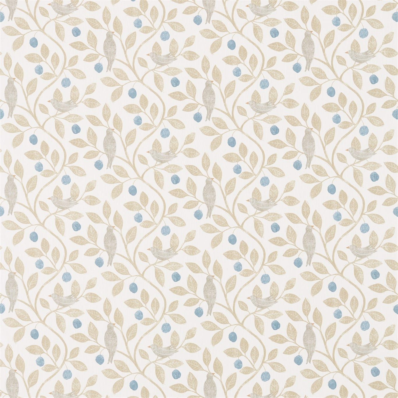 Sanderson Damson Tree Denim/Barley 226361 Fabric DHPO226361