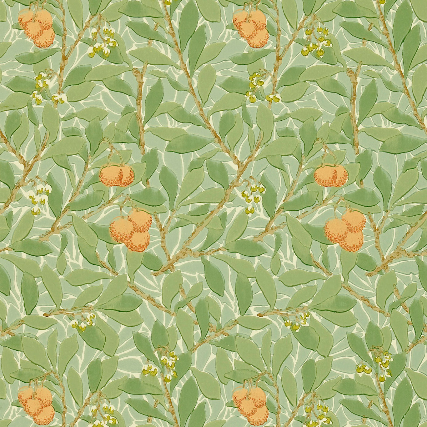 Morris & Co Arbutus Artichoke/Loden A7103 Wallpaper DJA1A7103