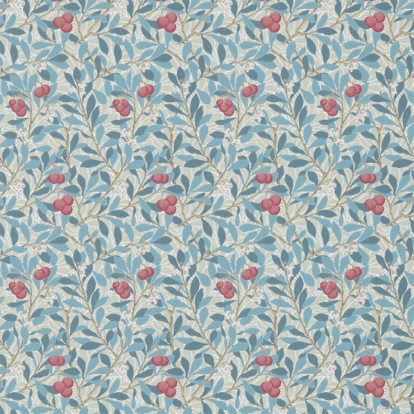 Morris & Co Arbutus Woad/Russet 214718 Wallpaper DM3W214718