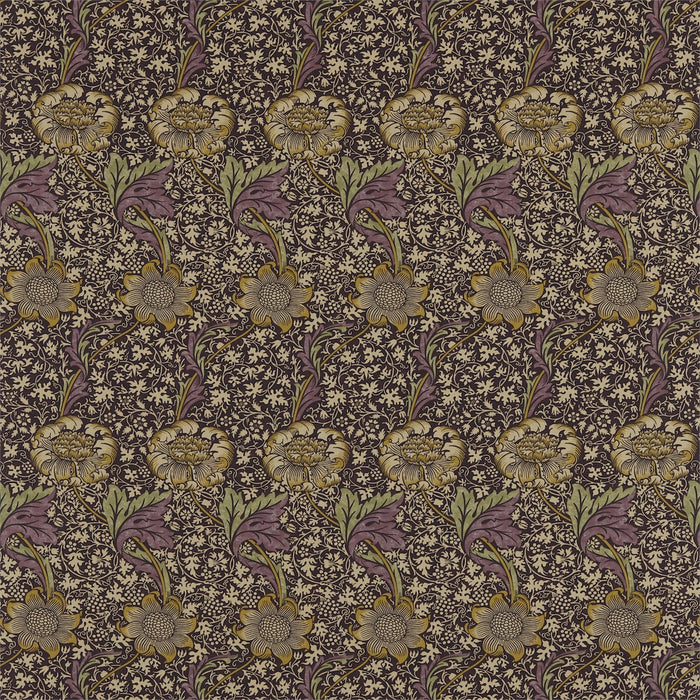 Morris & Co Kennet Grape/Gold 220323 Fabric DM6F220323