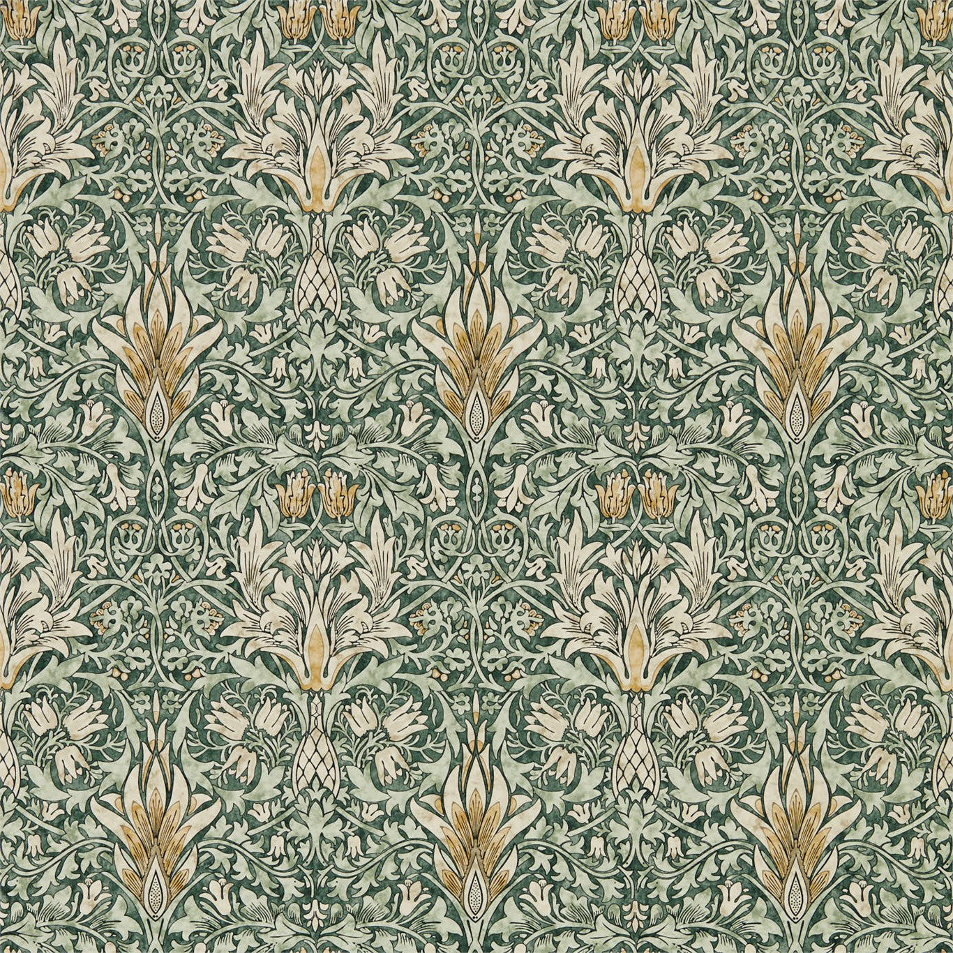 Morris & Co Snakeshead Forest/Thyme 216427 Wallpaper DMA4216427