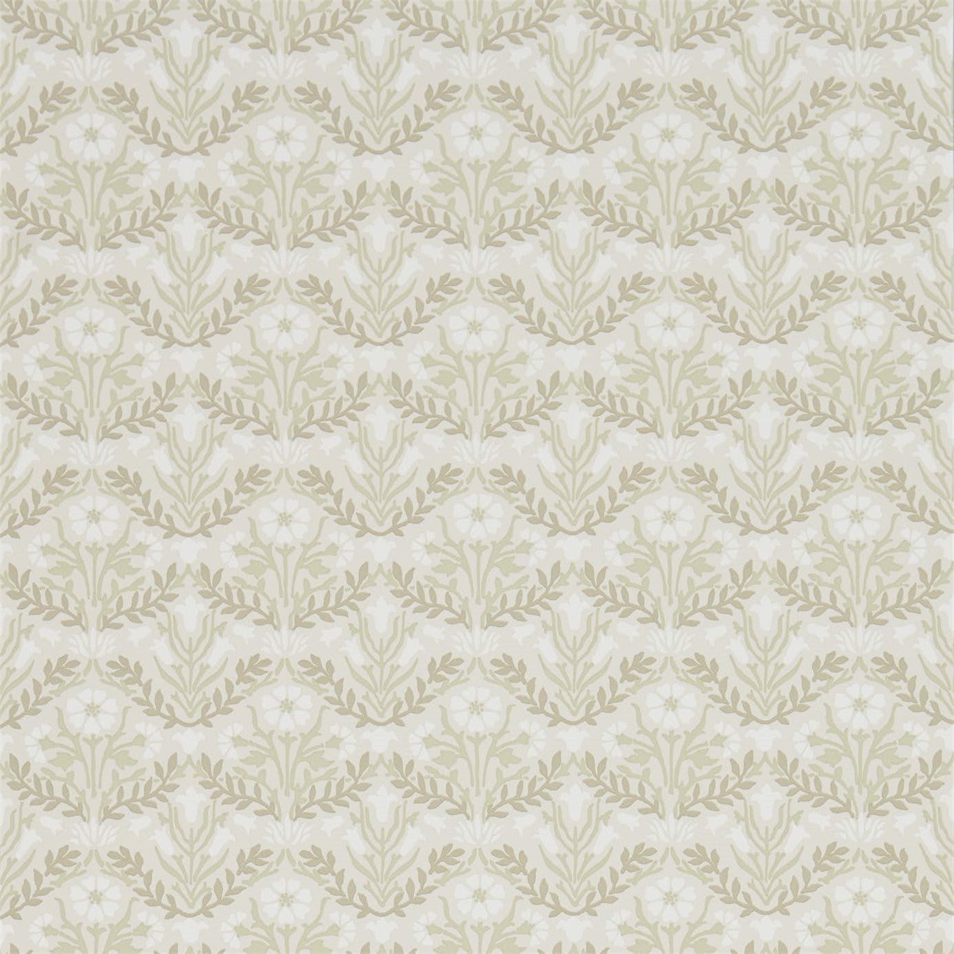 Morris & Co Morris Bellflowers Manilla/Olive 216434 Wallpaper DMA4216434