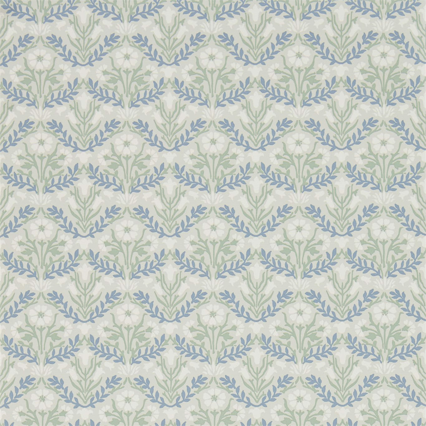 Morris & Co Morris Bellflowers Grey/Fennel 216435 Wallpaper DMA4216435