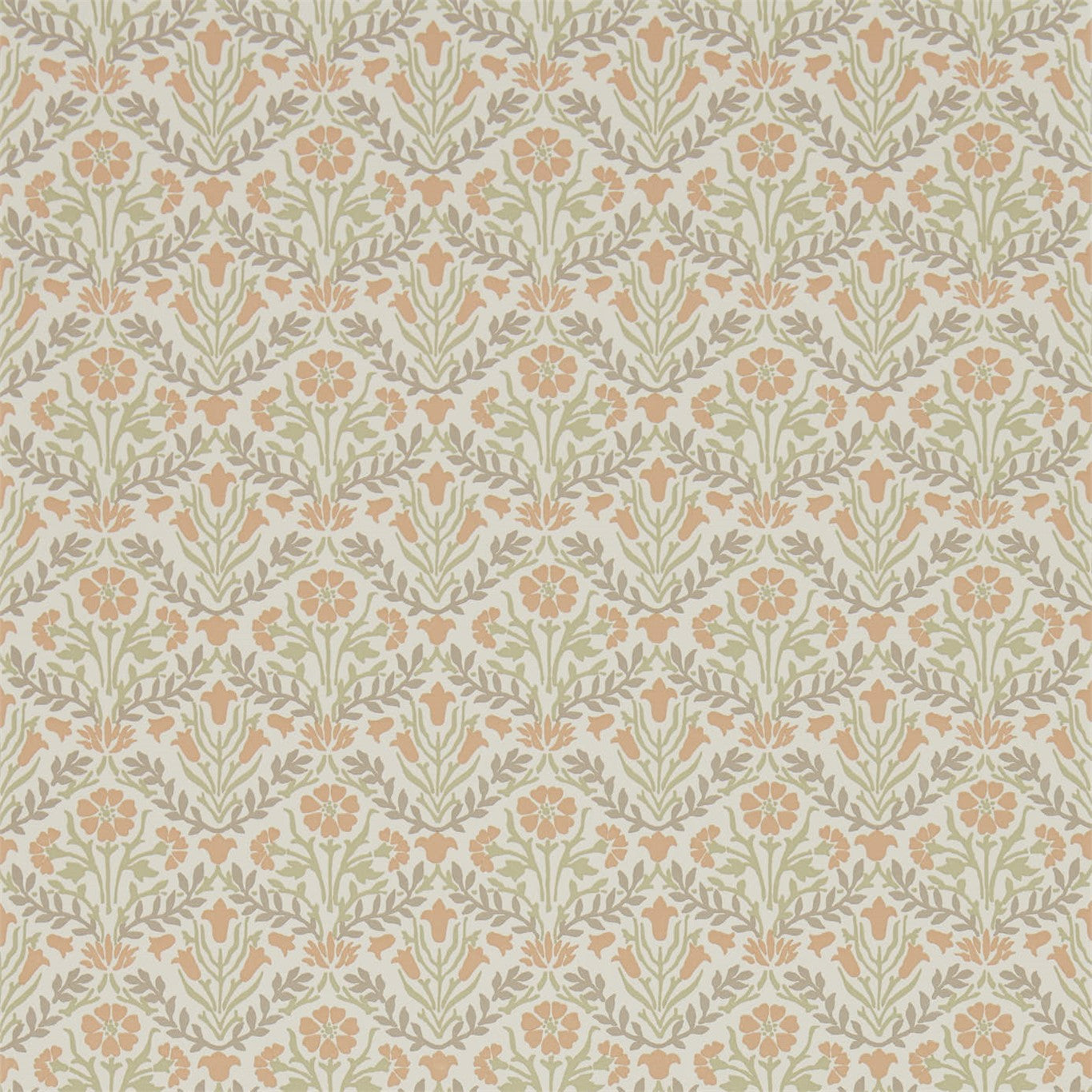 Morris & Co Morris Bellflowers Saffron/Olive 216438 Wallpaper DMA4216438
