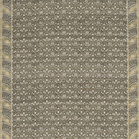 Morris & Co Morris Bellflowers Charcoal/Olive 226405 Fabric DMA4226405