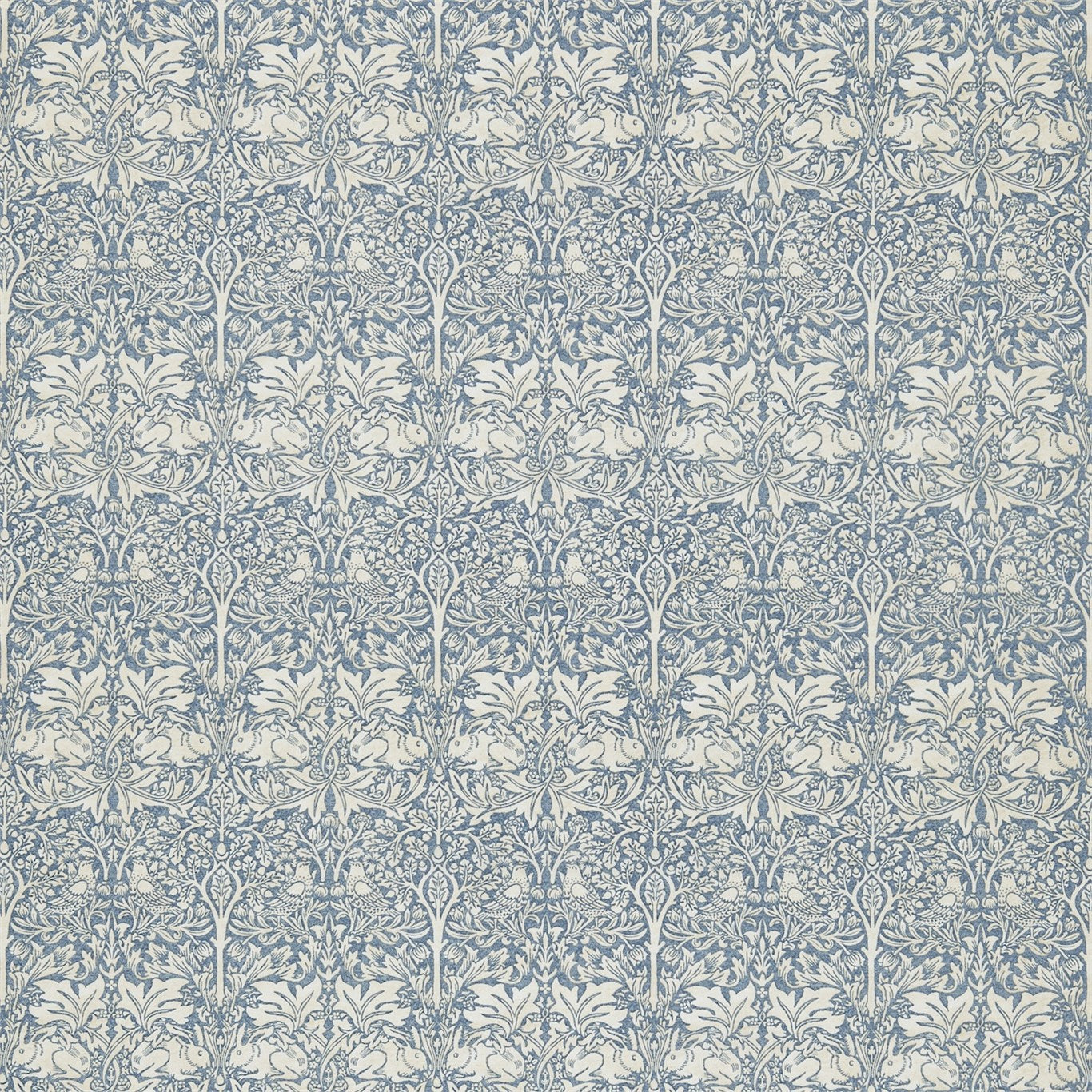 Morris & Co Brer Rabbit Slate/Vellum BR202 Fabric DMORBR202