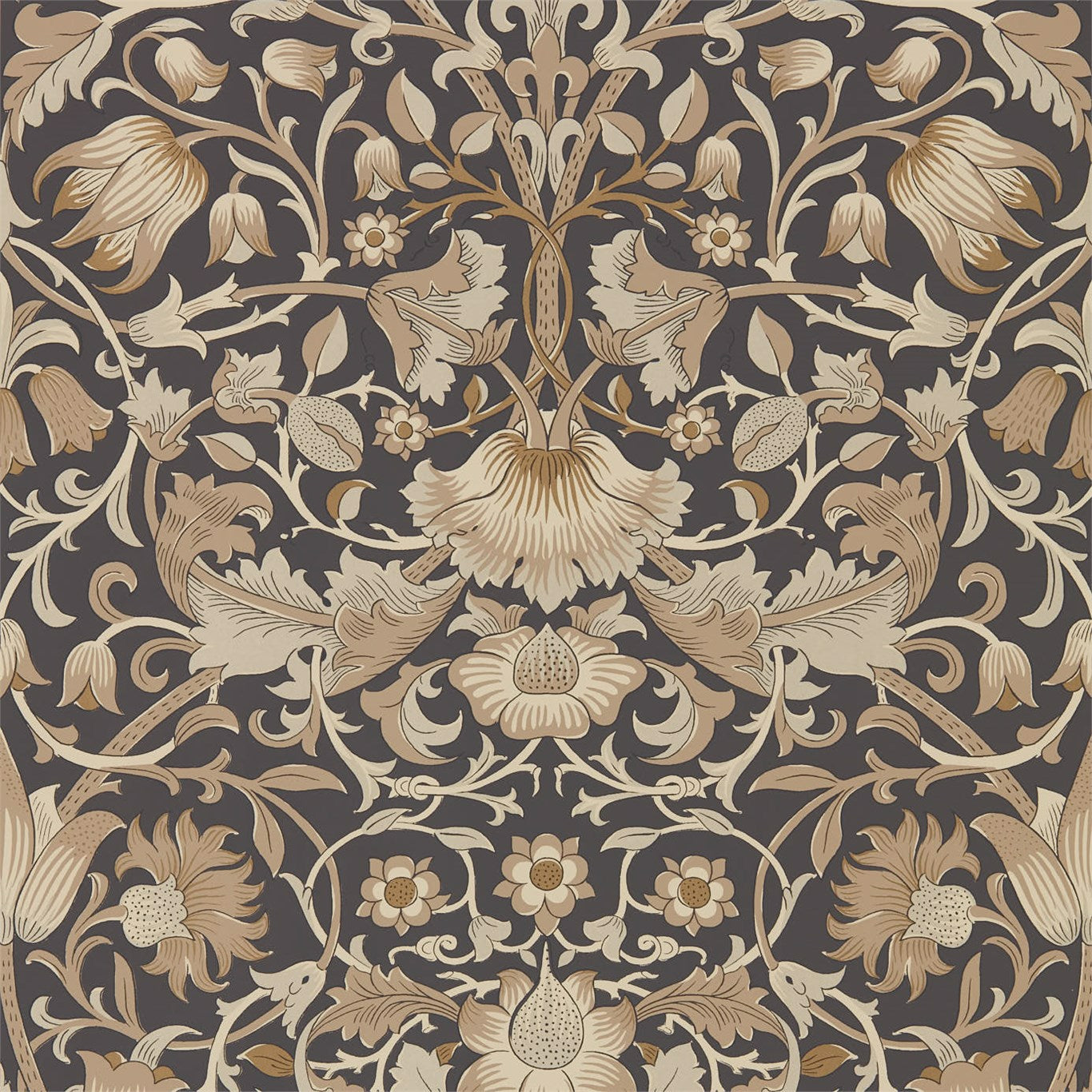 Morris & Co Pure Lodden Charcoal/Gold 216027 Wallpaper DMPU216027