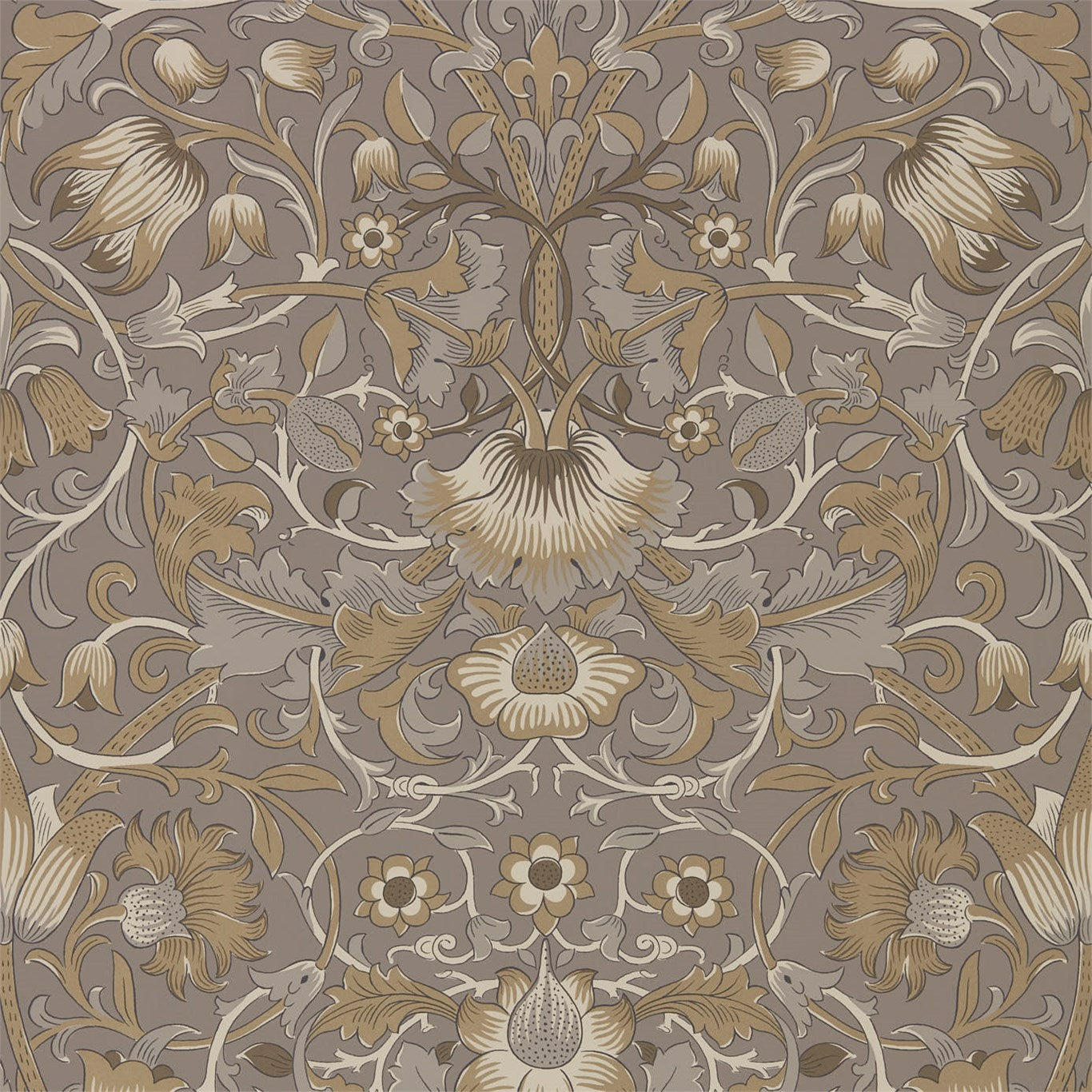Morris & Co Pure Lodden Taupe/Gold 216028 Wallpaper DMPU216028