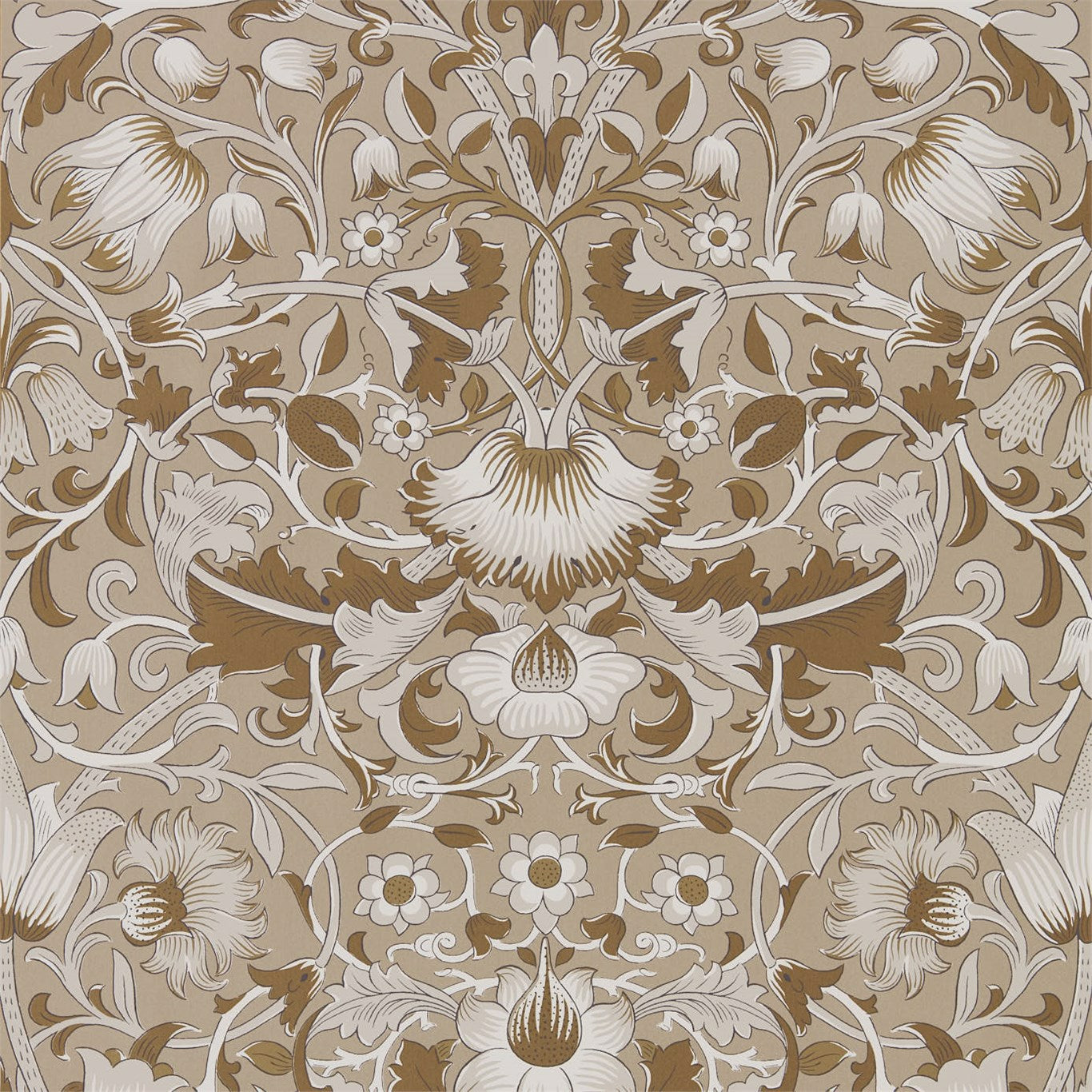 Morris & Co Pure Lodden Gilver/Gold 216029 Wallpaper DMPU216029