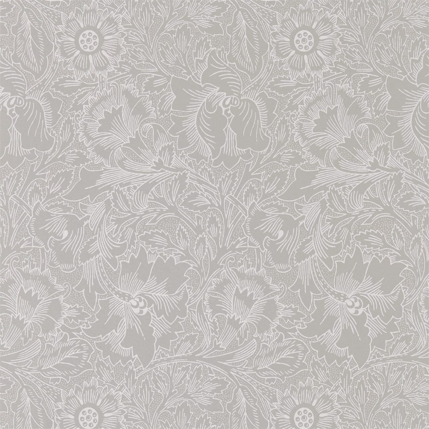 Morris & Co Pure Poppy Dove/Chalk 216032 Wallpaper DMPU216032