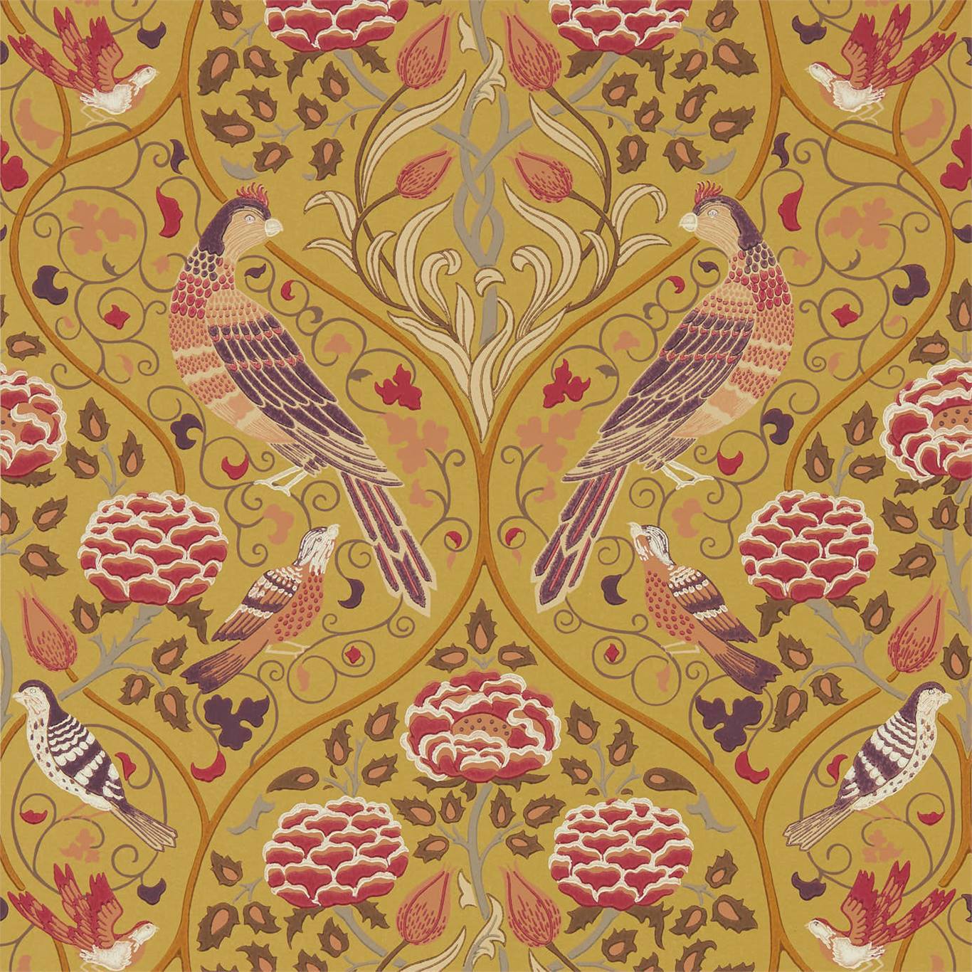 Morris & Co Seasons by May Saffron 216685 Wallpaper DMSW216685