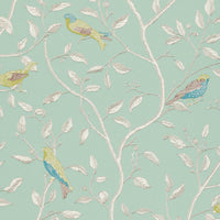 Sanderson Finches Duck Egg FI103 Wallpaper DOPWFI103