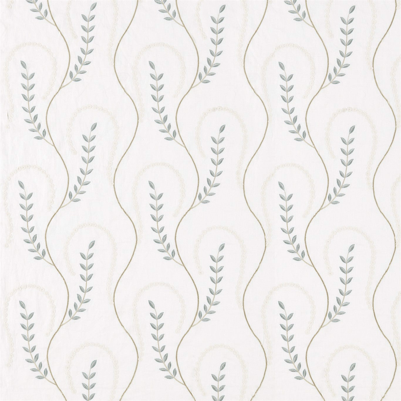 Sanderson Chamomile Trail Teal/Green 236331 Fabric DPGR236331