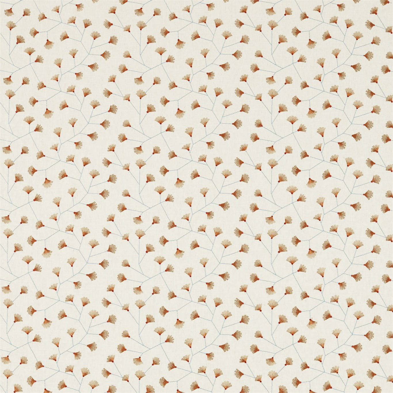 Sanderson Gingko Trail Brick 235884 Fabric DSCA235884