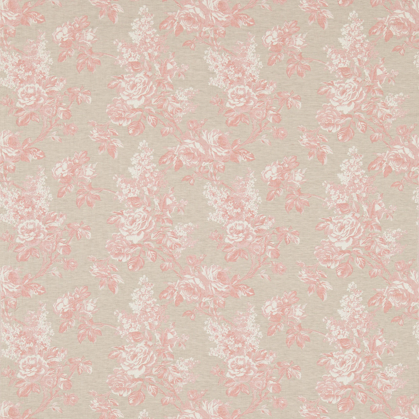 Sanderson Sorilla Damask Shell Pink/Linen 234351 Fabric DSOR234351